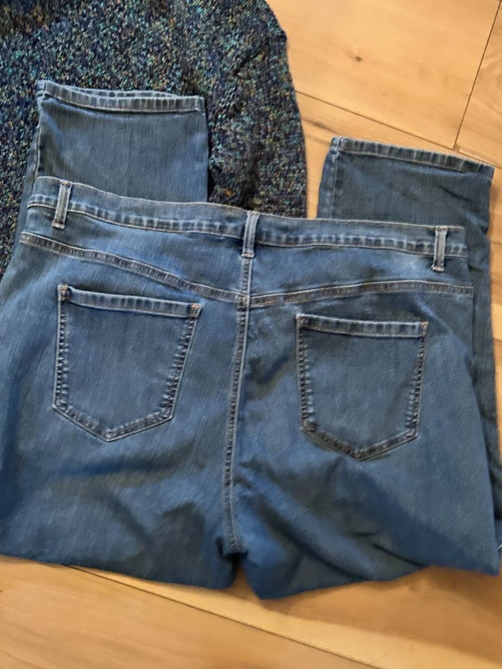 size 20w 20 w womens pants jeans blue denim stretch twenty Amanda